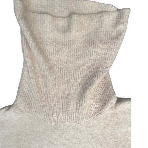 Cowl Neck Sweater, Soft Cotton Wool Blend, Ribbed Cuffs, Natural Color Chelsea28 - Picture 7 of 14
